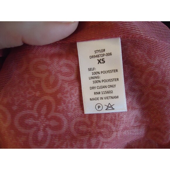 Lush Keyhole Cut Out Cross Body A Line Long Sleeve Dress Size XS Rose Geometric - Picture 8 of 14